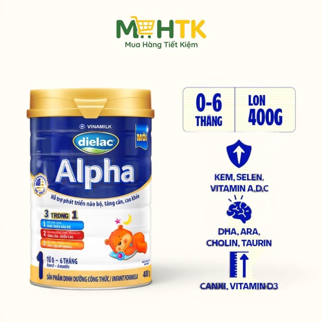 Sữa bột Dielac Alpha Step 1 cho trẻ từ 0 - 6 tháng tuổi 900g — 1