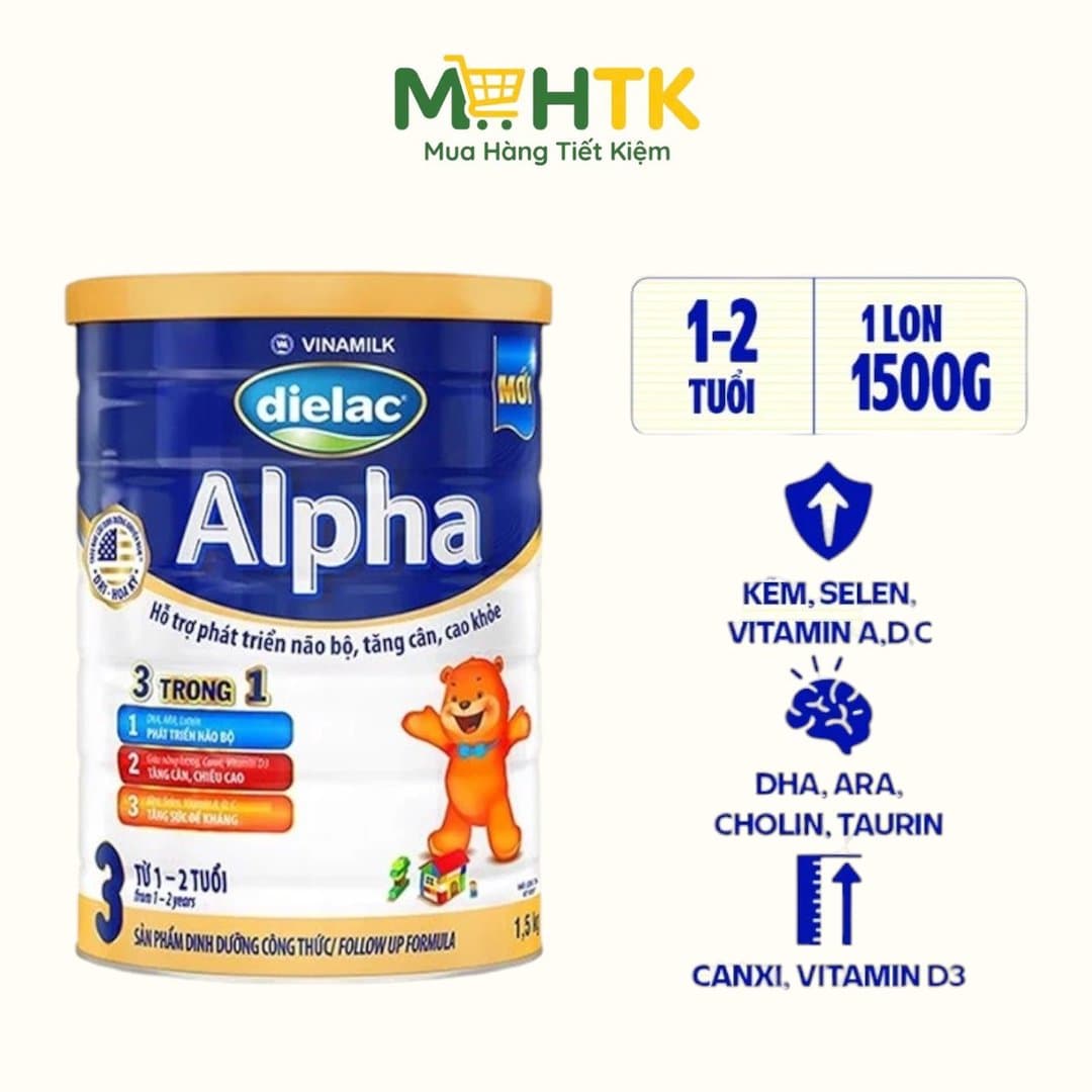 Sữa bột Dielac Alpha Step 3 cho trẻ từ 1 - 2 tuổi 1500g — 1