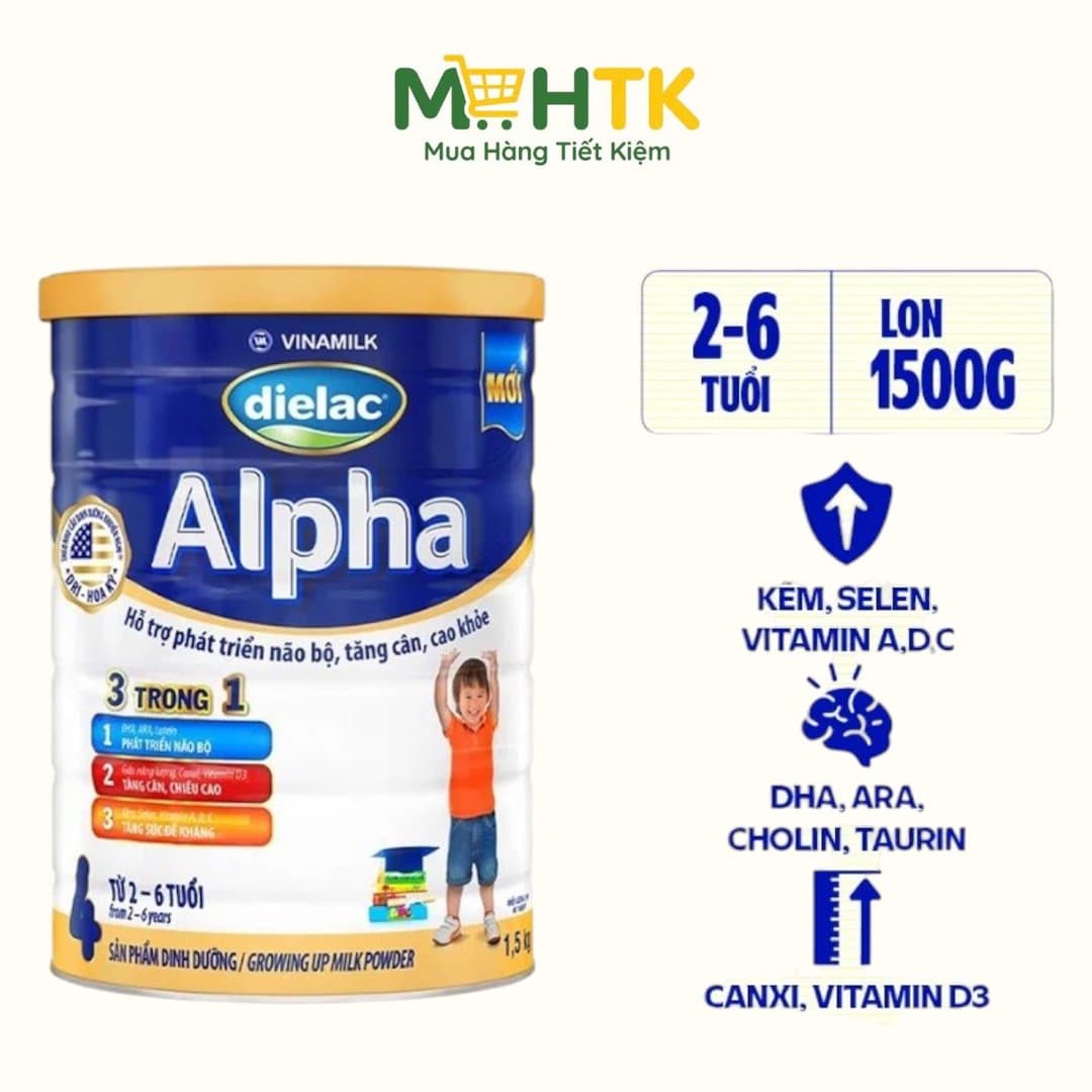 Sữa bột Dielac Alpha Step 4 cho trẻ từ 2 - 6 tuổi 1500g — 1