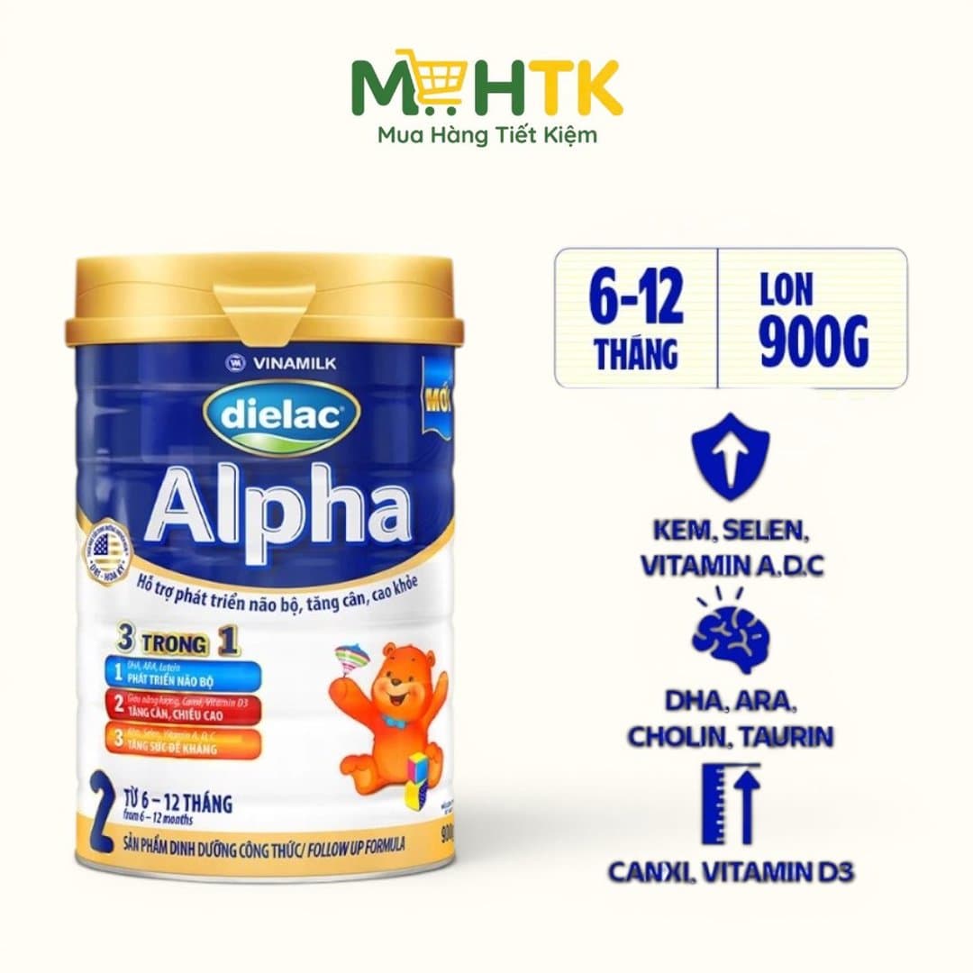 Sữa bột Dielac Alpha Step 2 cho trẻ từ 6 - 12 tháng tuổi 900g — 1