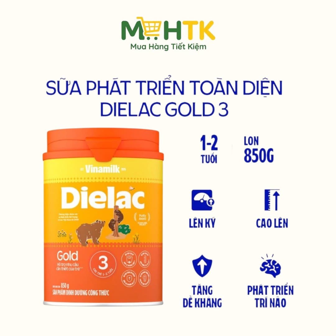 Sữa bột Dielac Alpha Gold IQ 3 cho trẻ từ 1 - 2 tuổi 850g — 1