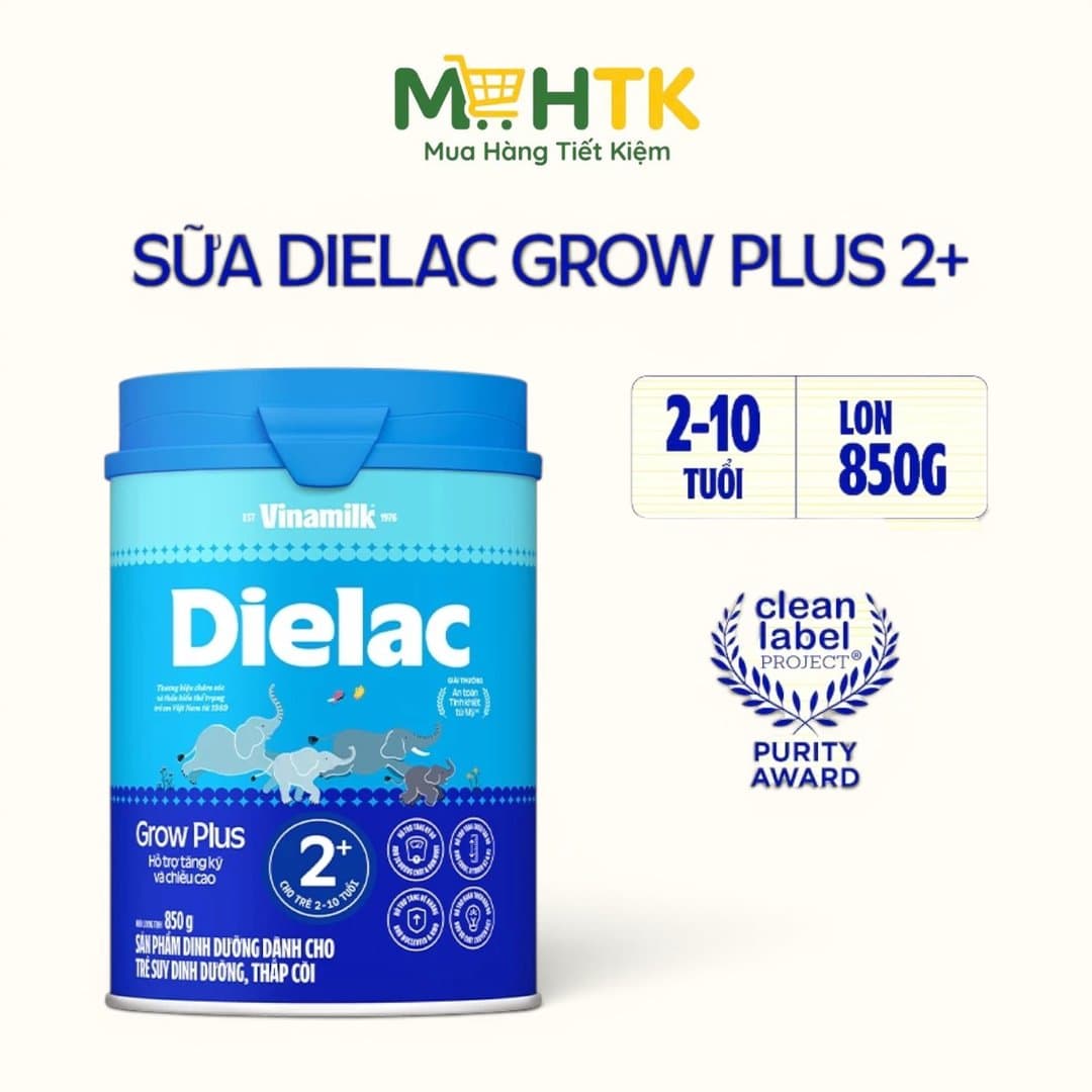 Sữa bột Vinamilk Grow Plus 2+ bổ sung sữa non cho trẻ từ 2 - 10 tuổi 850g — 1