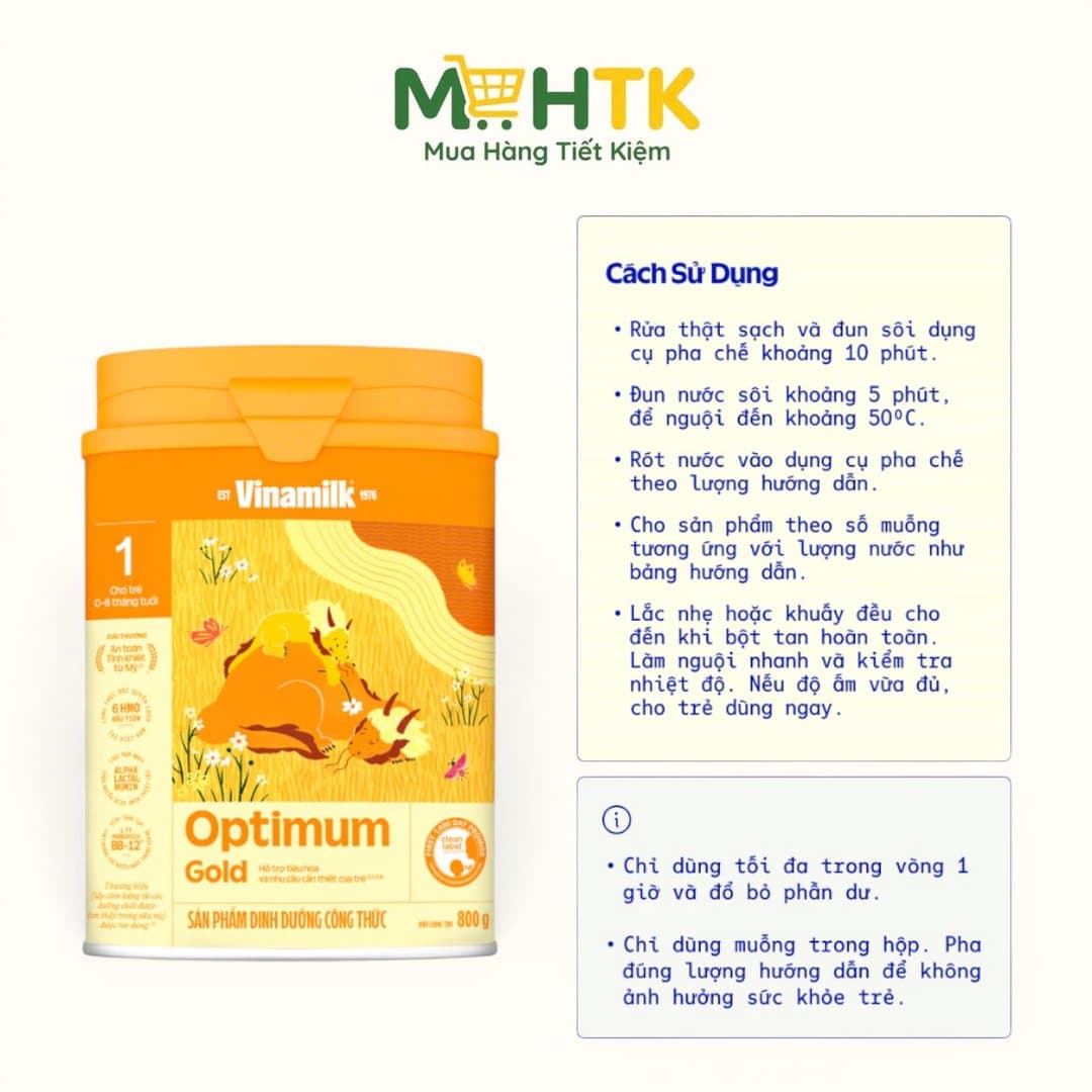 Sữa bột Optimum Gold 1 cho trẻ từ 0 - 6 tháng tuổi 800g — 2