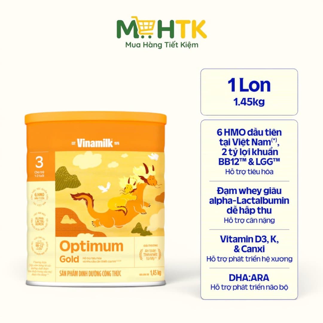 Sữa bột Optimum Gold 3 cho trẻ từ 1 - 2 tuổi 1450g — 1