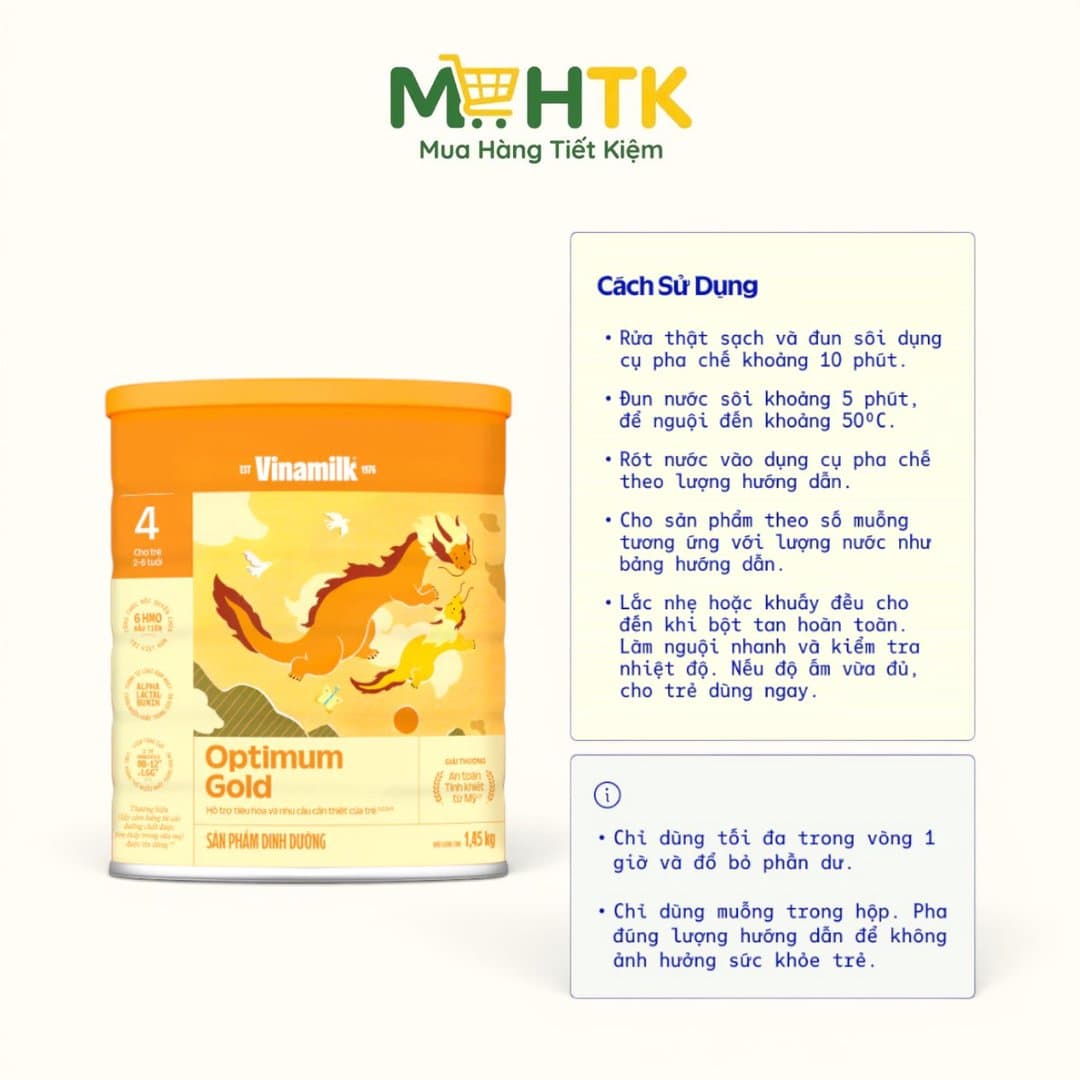 Sữa bột Optimum Gold 4 cho trẻ từ 2 - 6 tuổi 1450g — 2