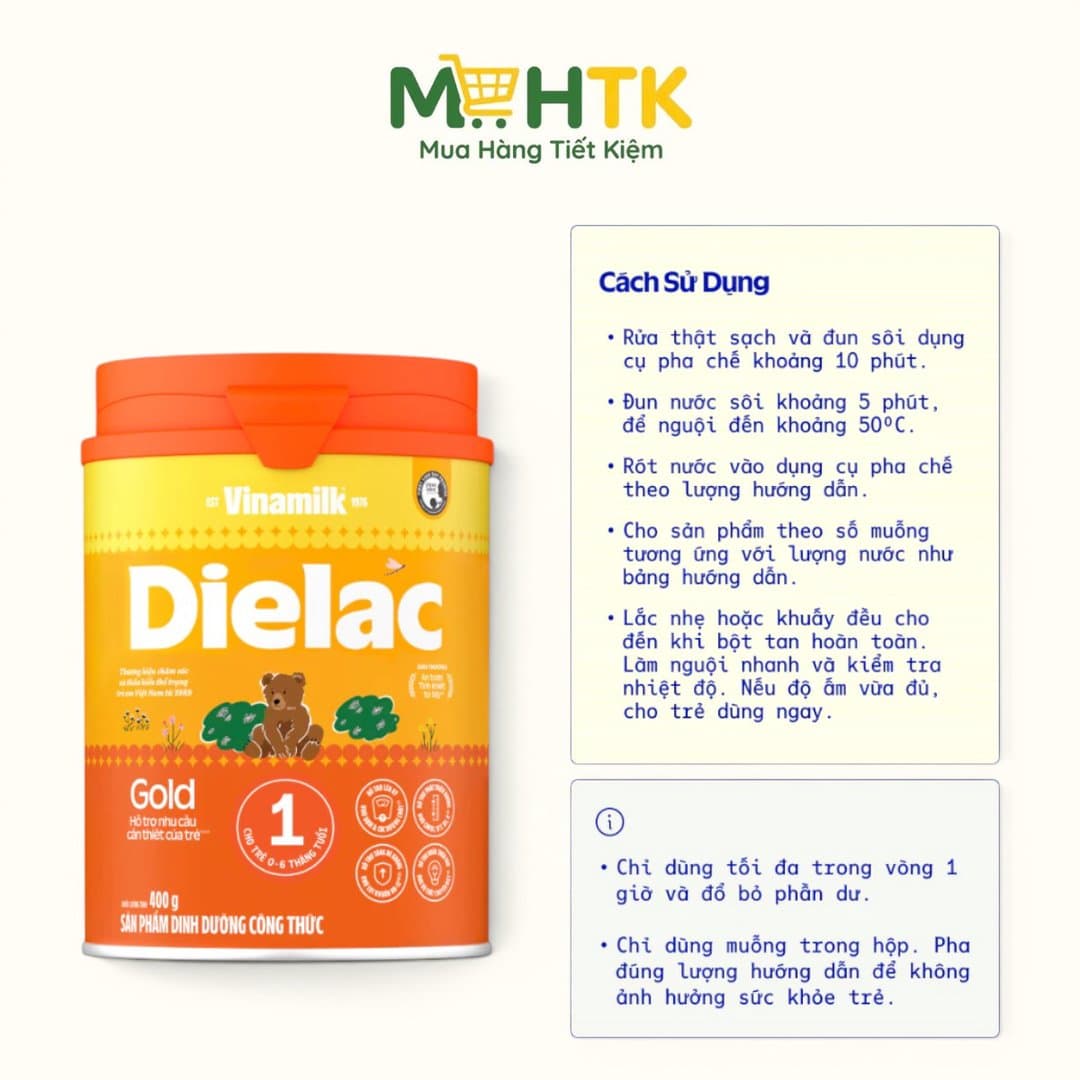 Sữa bột Dielac Alpha Gold IQ 1 cho trẻ từ 0 - 6 tháng tuổi 400g — 2
